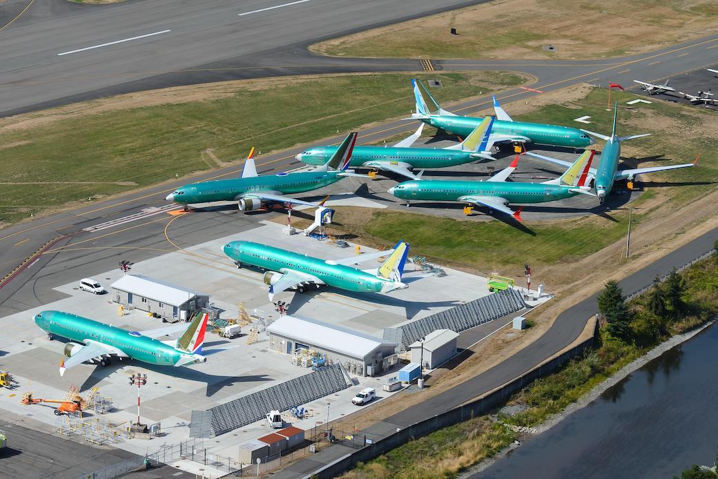 Boeing 737 MAXs await finishing 