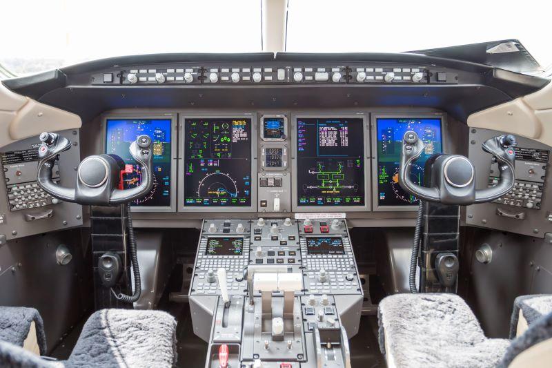 business jet cockpit