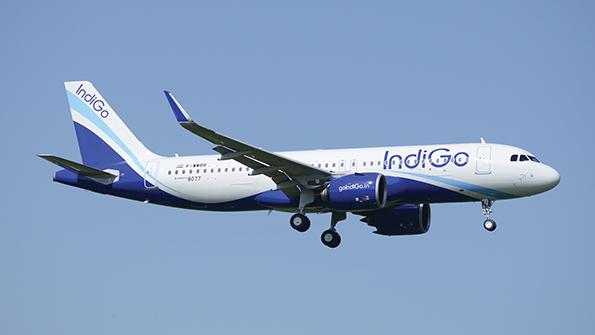 IndiGo aircraft in flight