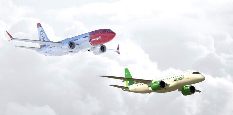 Norwegian and Wideroe jets