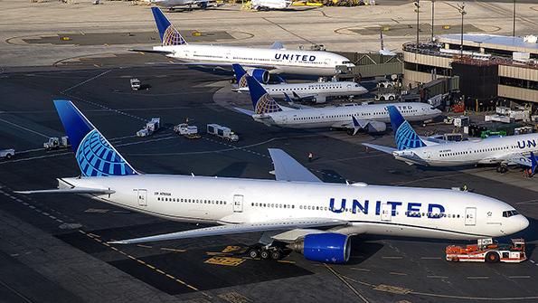 United Airlines aircraft on tarmac