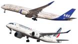 SAS and Air France-KLM aircraft